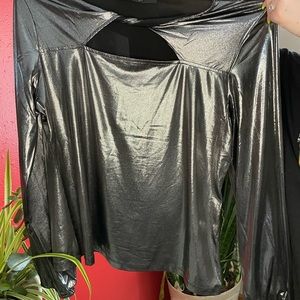 Womens silver blouse
